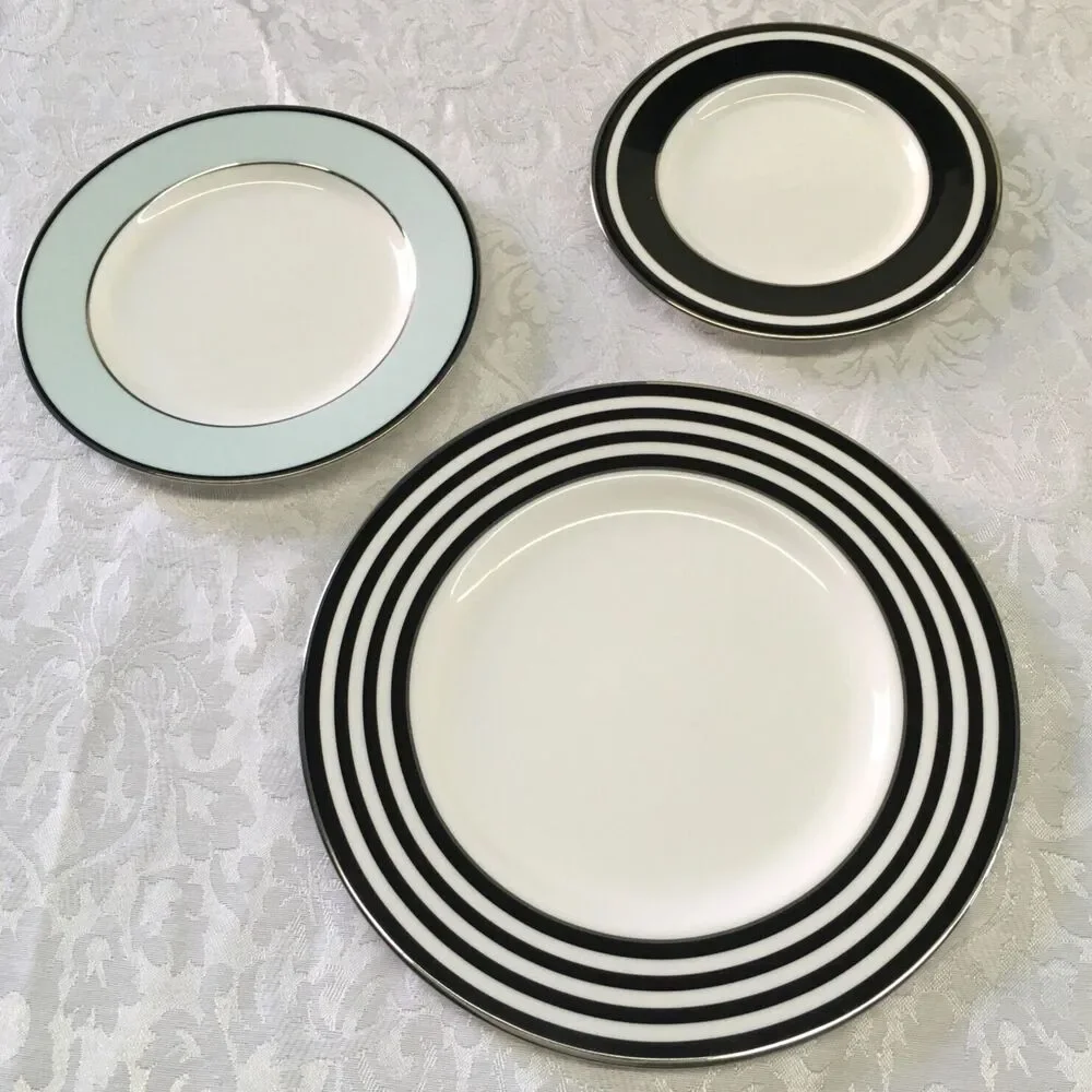 Kate Spade Lenox Plates lot Parker Place Salad, Butter, Saucer, 3 dishes